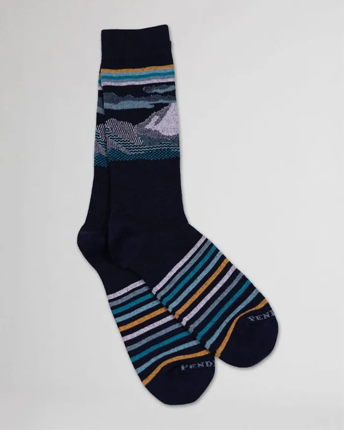WomenMen PACIFIC WONDERLAND CREW Navy Pendleton Socks