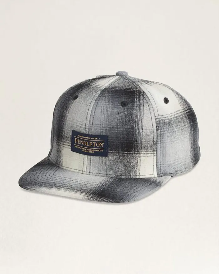 WomenMen PLAID FLAT BRIM HAT Tanslate Ombre Pendleton Hats