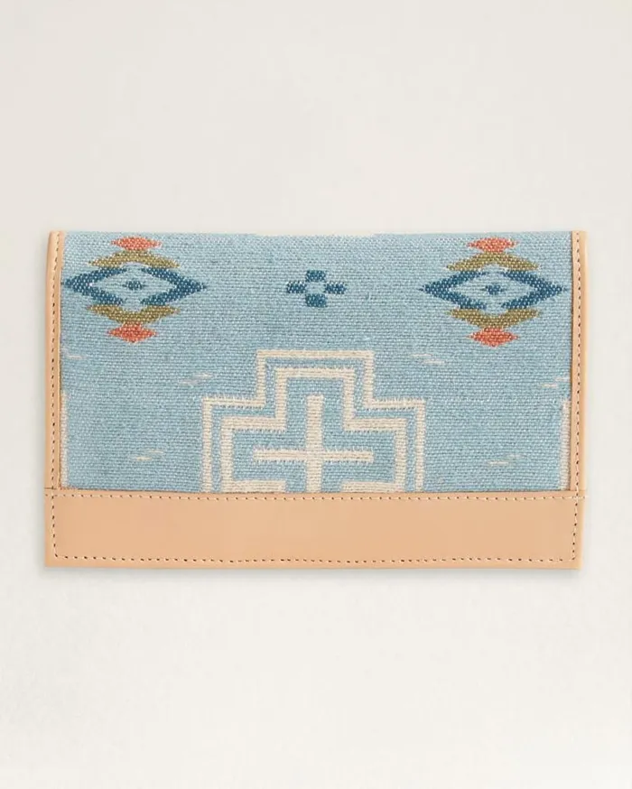 WomenMen SAN MARINO COTTON SECRETARY WALLET Light Blue Pendleton Wallets and Handbags