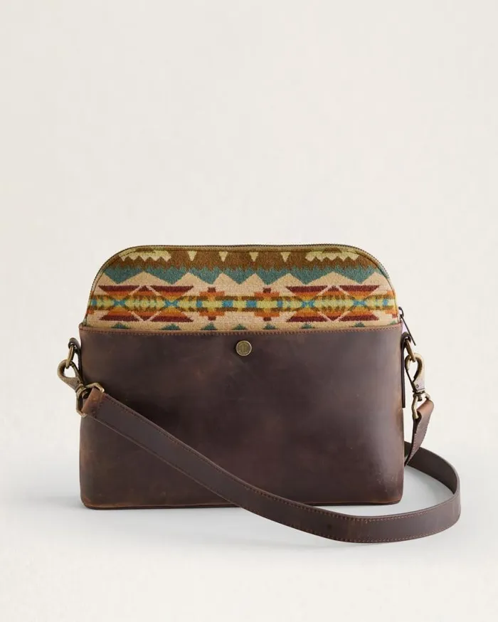 WomenMen SOLSTICE CANYON WOOLLEATHER CROSSBODY Brown Multi Pendleton Weekenders and Duffel Bags