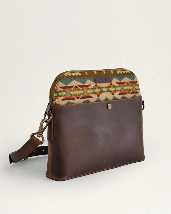 WomenMen SOLSTICE CANYON WOOLLEATHER CROSSBODY Brown Multi Pendleton Weekenders and Duffel Bags