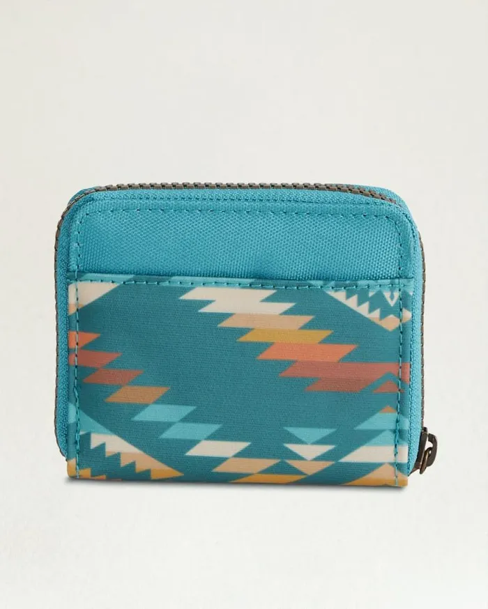 WomenMen SUMMERLAND BRIGHT CANOPY CANVAS KEYCHAIN WALLET Turquoise Pendleton Wallets and Handbags