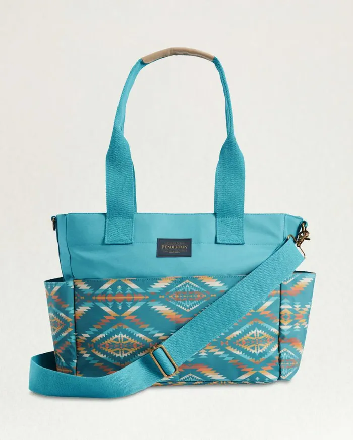 WomenMen SUMMERLAND BRIGHT CANOPY CANVAS SUPER TOTE Turquoise Pendleton Totes WomenMen SUMMERLAND BRIGHT CANOPY CANVAS SUPER TOTE Turquoise Pendleton Totes