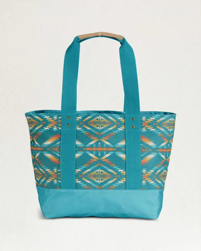 WomenMen SUMMERLAND BRIGHT CANOPY CANVAS TOTE Turquoise Pendleton Totes