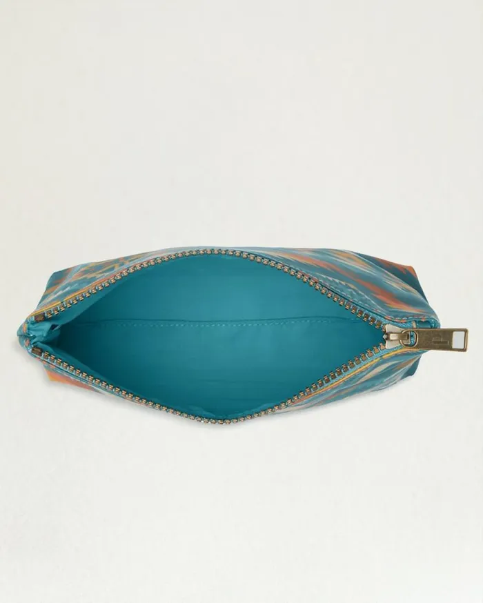 WomenMen SUMMERLAND BRIGHT CANOPY CANVAS ZIP POUCH Turquoise Pendleton Wallets and Handbags