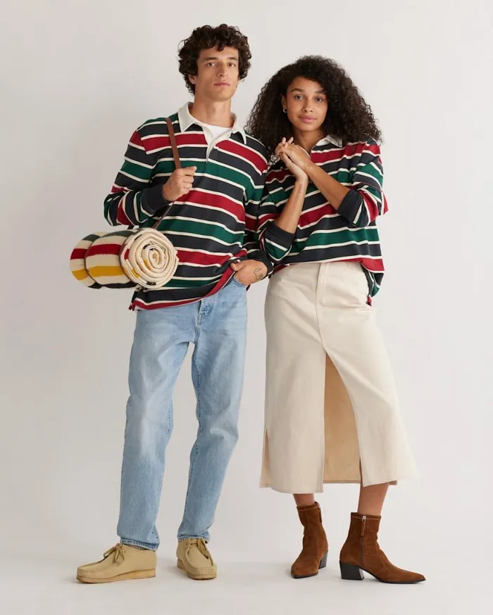 WomenMen UNISEX DECKER RUGBY STRIPE SHIRT Rainier Stripe Pendleton Tees and Sweatshirts WomenMen UNISEX DECKER RUGBY STRIPE SHIRT Rainier Stripe Pendleton Tees and Sweatshirts