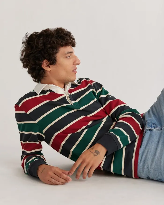 WomenMen UNISEX DECKER RUGBY STRIPE SHIRT Rainier Stripe Pendleton Tees and Sweatshirts