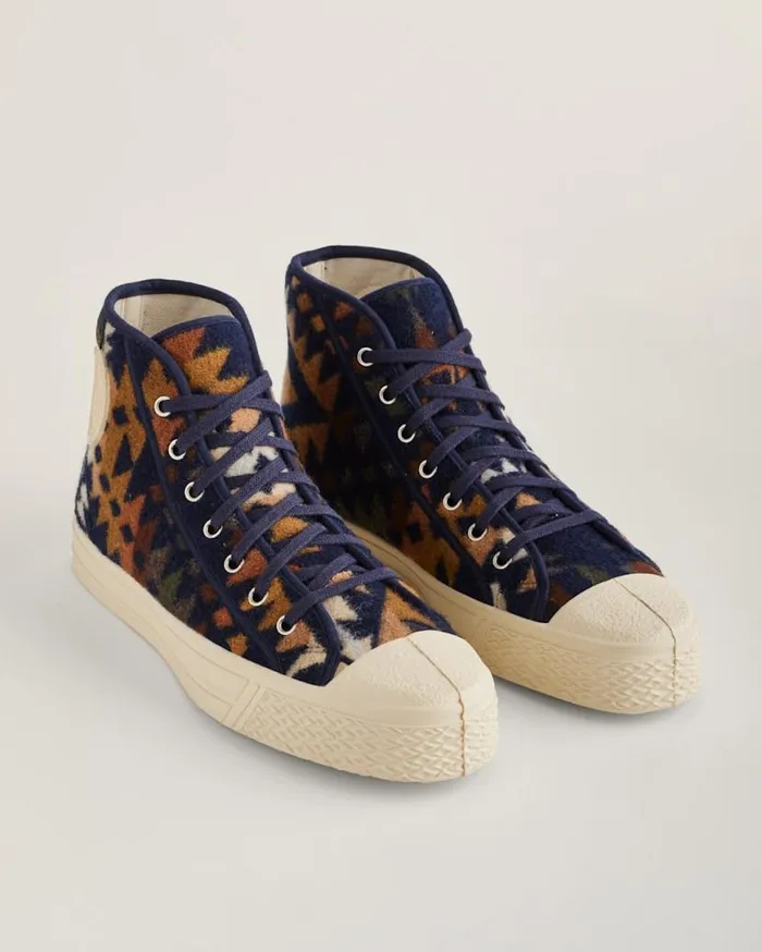 WomenMen US RUBBER CO X PENDLETON MISSION TRAIL HIGH TOPS Navy Pendleton Shoes and Sandals WomenMen US RUBBER CO X PENDLETON MISSION TRAIL HIGH TOPS Navy Pendleton Shoes and Sandals