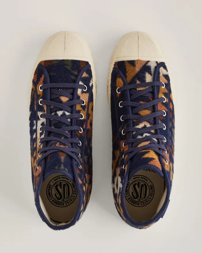 WomenMen US RUBBER CO X PENDLETON MISSION TRAIL HIGH TOPS Navy Pendleton Shoes and Sandals