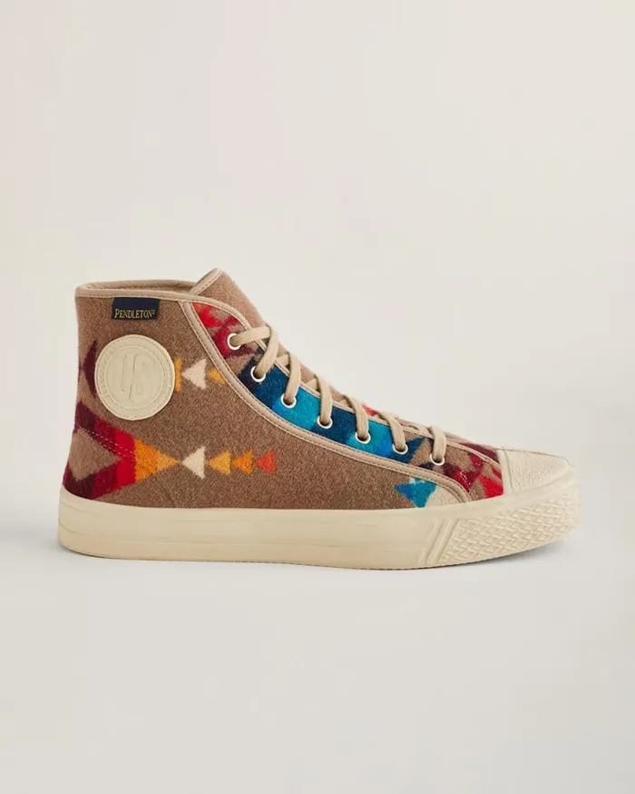 WomenMen US RUBBER CO X PENDLETON PILOT ROCK HIGH TOPS Tan Pendleton Shoes and Sandals