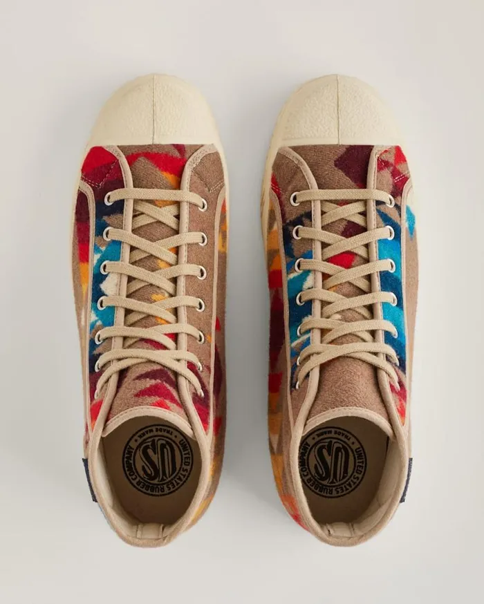 WomenMen US RUBBER CO X PENDLETON PILOT ROCK HIGH TOPS Tan Pendleton Shoes and Sandals