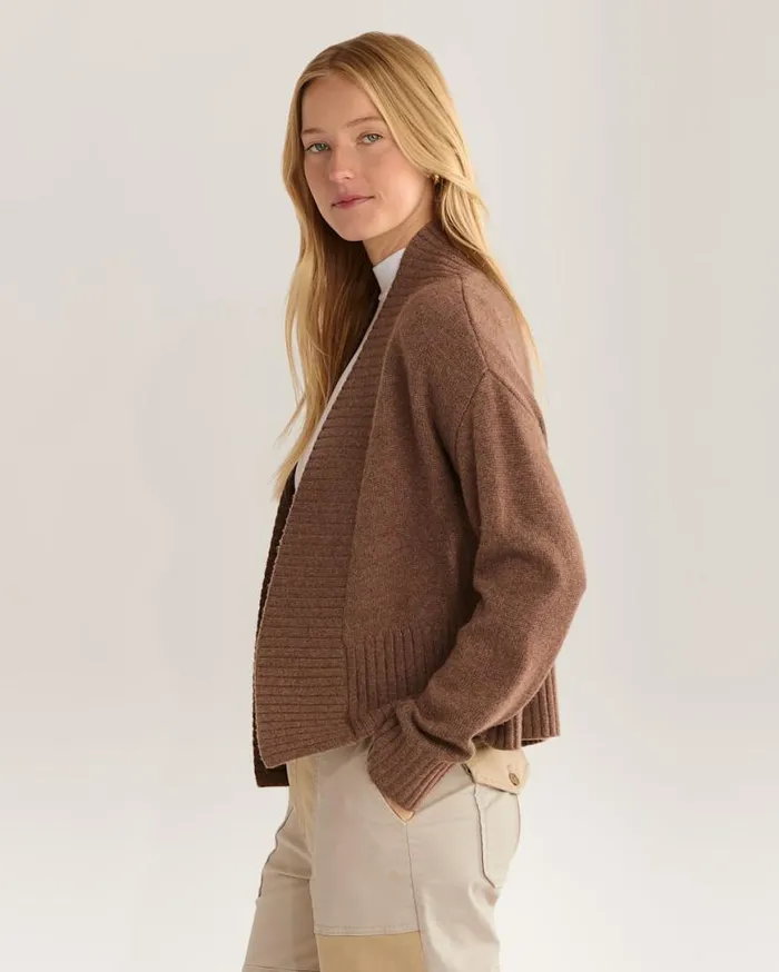 Women MERINOCASHMERE CARDIGAN Brown Pendleton Sweaters