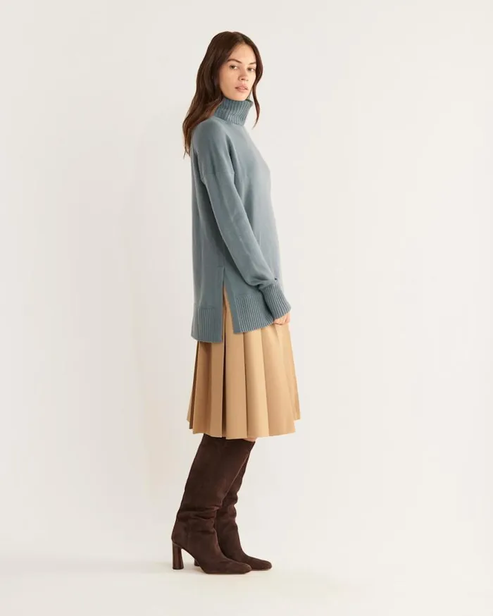 Women MERINOCASHMERE OVERSIZED TURTLENECK Black Pendleton Sweaters