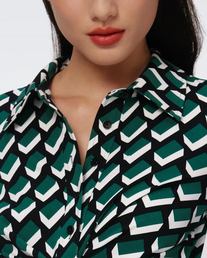 Women Michelle Jumpsuit Blocks Green DVF Jumpsuits and Rompers
