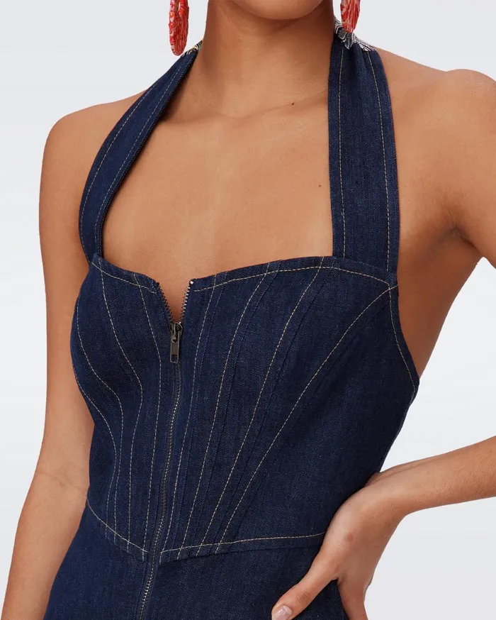 Women Millena Denim Dress Denim Blue DVF Dresses
