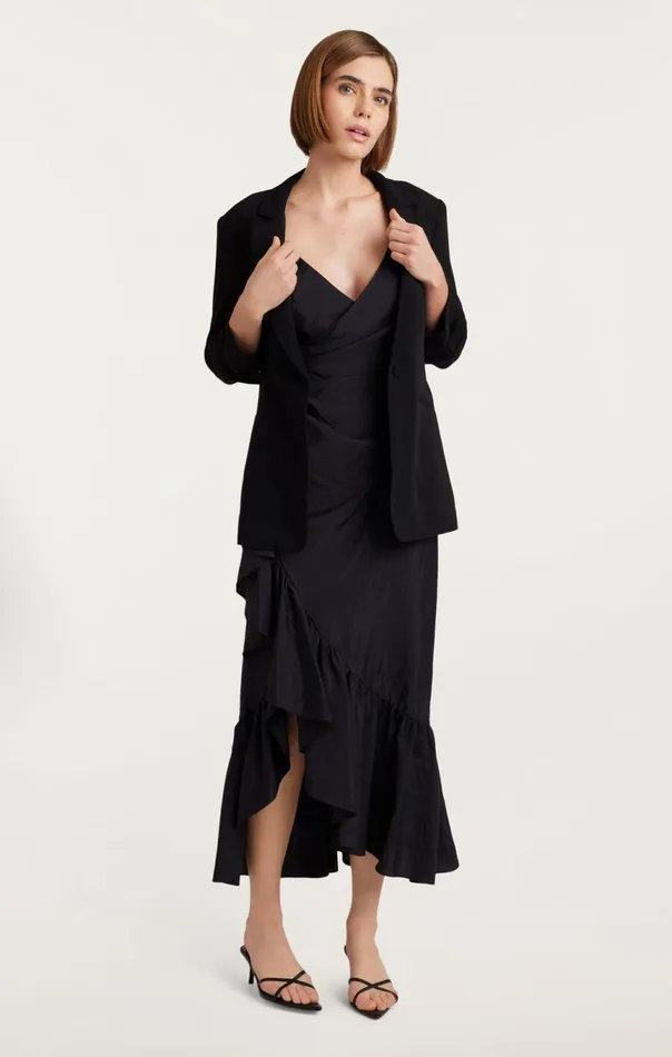 Women Mimi Dress Black Cinq Sept Midi