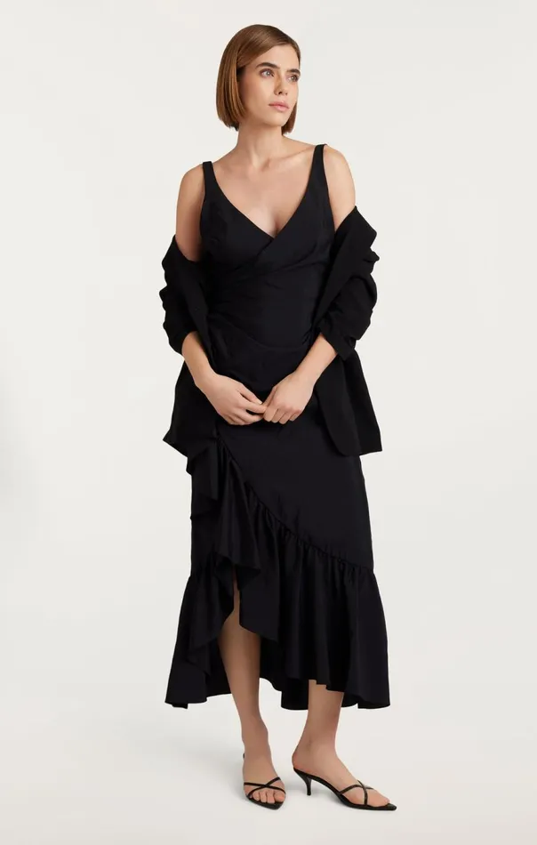 Women Mimi Dress Black Cinq Sept Midi