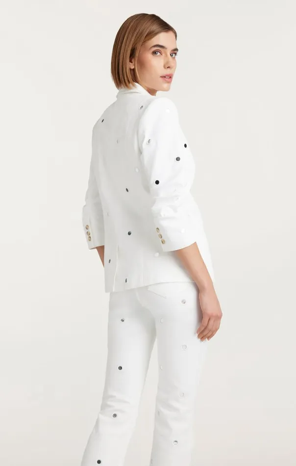 Women Mirror Denim Khloe Blazer White Cinq Sept Denim