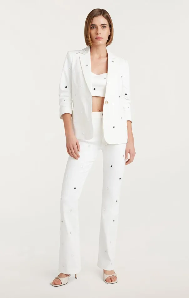 Women Mirror Denim Shailene Pant White Cinq Sept Denim