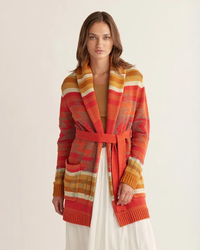 Women MONTEREY BELTED CARDIGAN Redaqua Multi Pendleton Sweaters