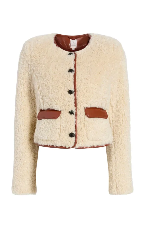 Women Naia Jacket Ivorymahogany Cinq Sept Outerwear