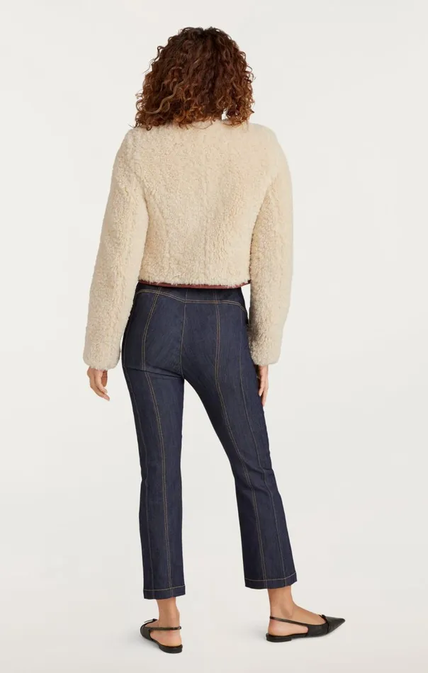 Women Naia Jacket Ivorymahogany Cinq Sept Outerwear