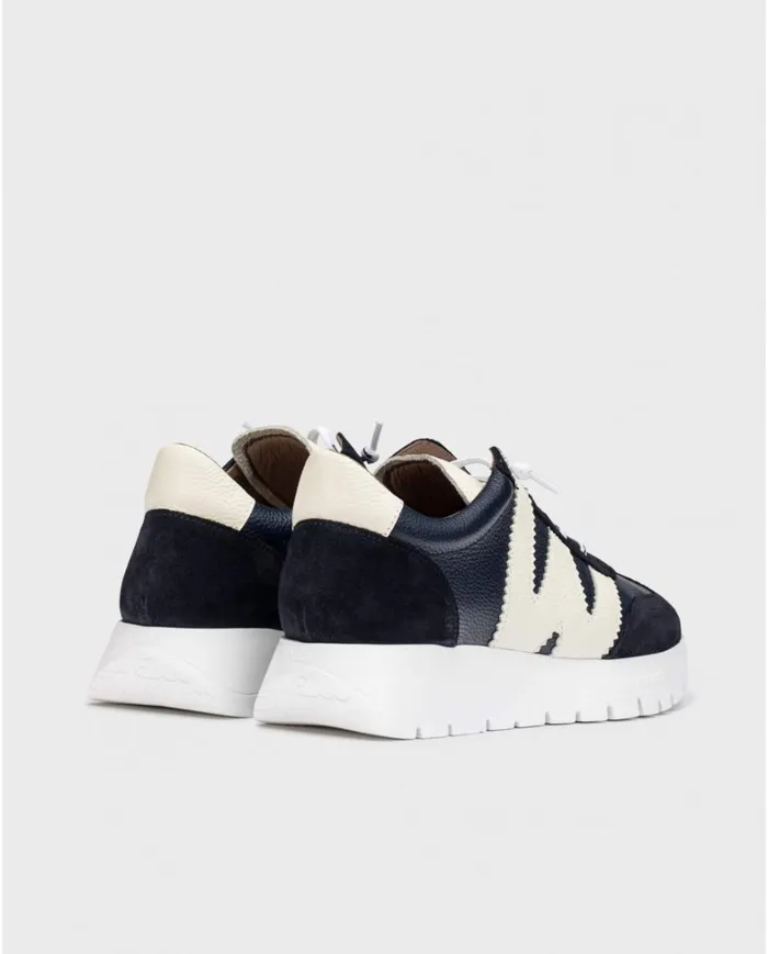 Women Navy Blue RACER Sneaker Wonders Flat Shoes