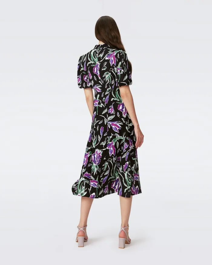 Women Nella Dress Huge Tulip Fields Violet DVF Dresses Women Nella Dress Huge Tulip Fields Violet DVF Dresses