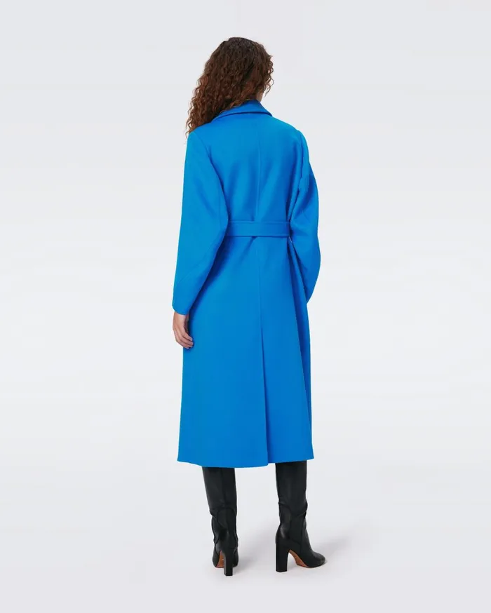 Women Nene Wool Coat Bright Blue DVF Jackets and Coats