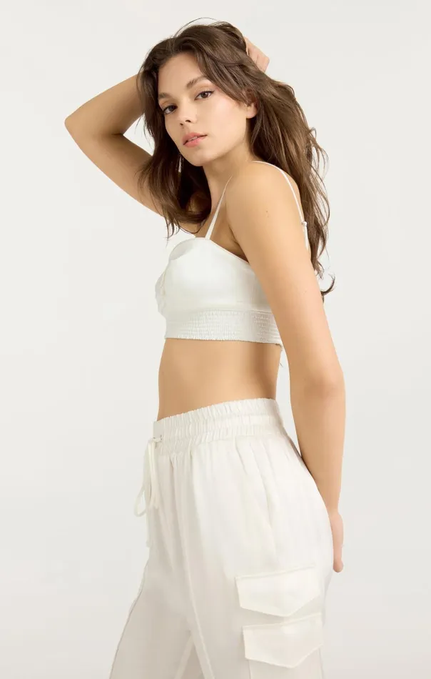 Women Nikola Top Ivory Cinq Sept Tank Tops and Camisoles
