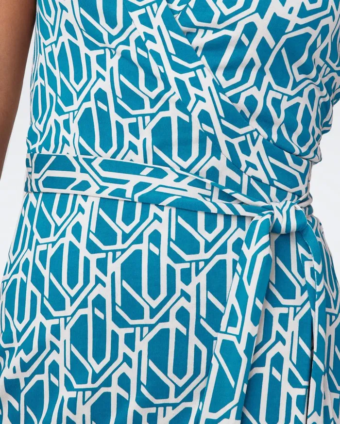 Women Nishi Cotton Dress Infinite Geo Teal DVF Dresses