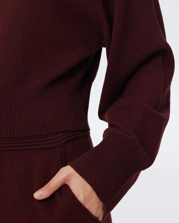 Women Oscar WoolCashmere Sweater Tawny Port DVF Tops