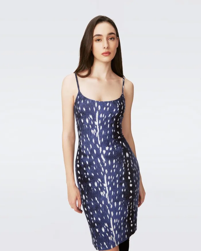 Women Oslo Dress Fawn Perfect Navy DVF Dresses