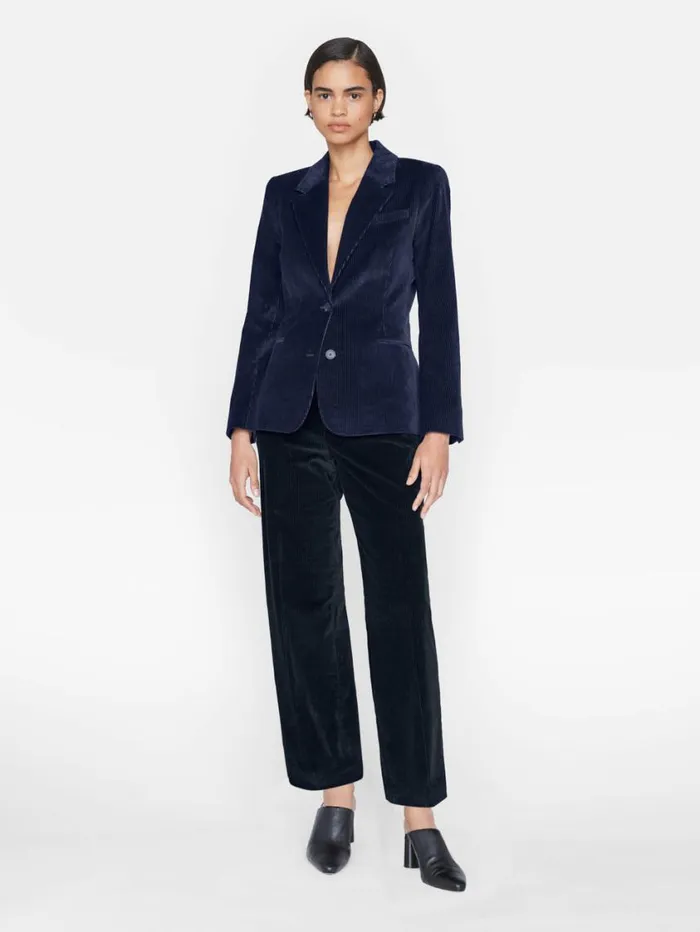 Women Pants FRAME Cropped Relaxed Corduroy Trouser 8212 Navy Women Pants FRAME Cropped Relaxed Corduroy Trouser 8212 Navy