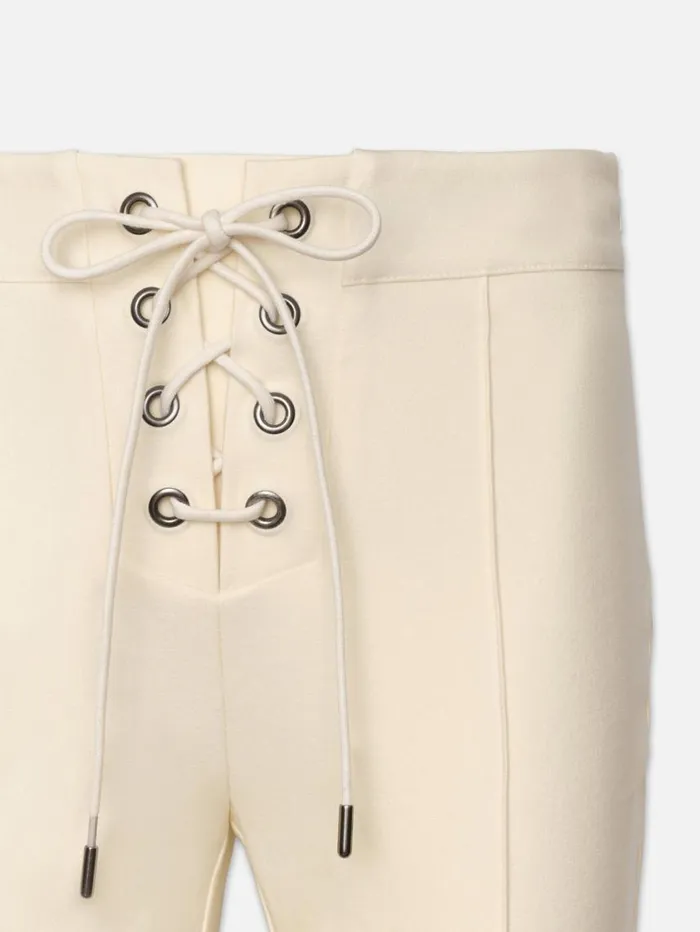 Women Pants FRAME Lace Up Ankle Trouser 8212 Cream Women Pants FRAME Lace Up Ankle Trouser 8212 Cream