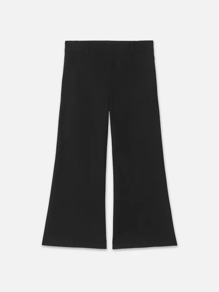 Women Pants FRAME Le Palazzo Crop Trouser 8212 Noir