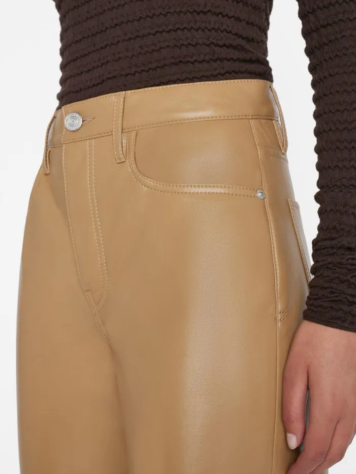 Women Pants FRAME Recycled Leather Le Jane Crop 8212 Light Camel Women Pants FRAME Recycled Leather Le Jane Crop 8212 Light Camel