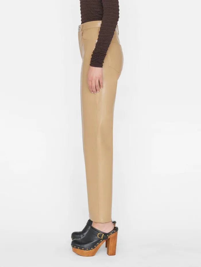 Women Pants FRAME Recycled Leather Le Jane Crop 8212 Light Camel Women Pants FRAME Recycled Leather Le Jane Crop 8212 Light Camel