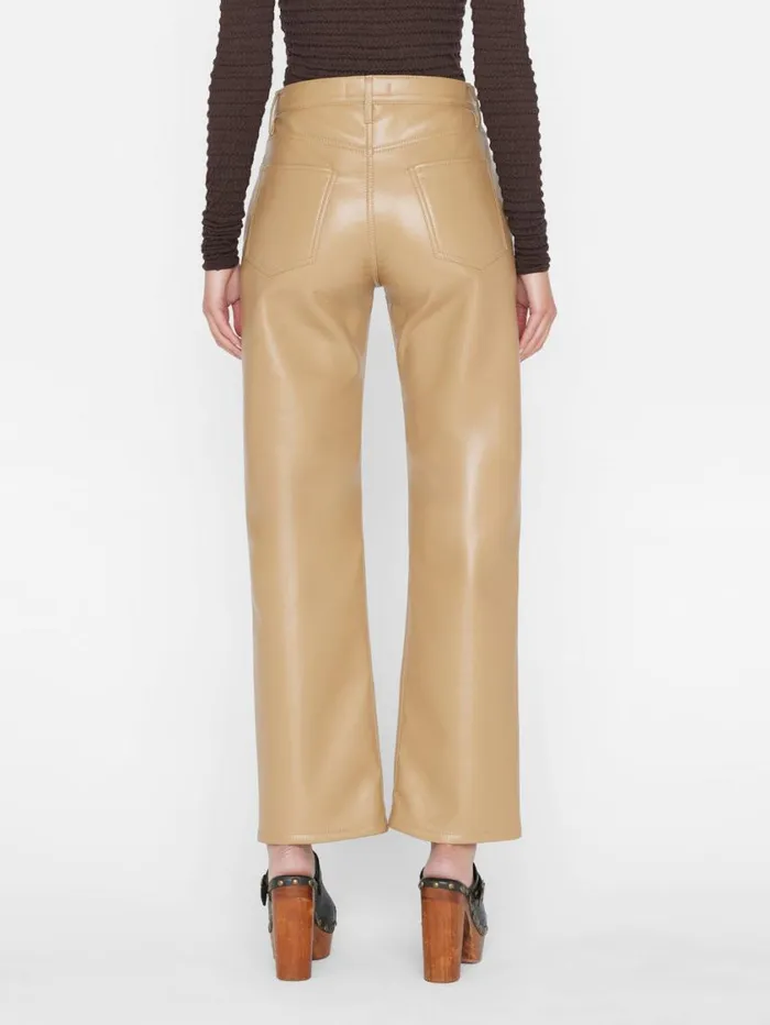 Women Pants FRAME Recycled Leather Le Jane Crop 8212 Light Camel Women Pants FRAME Recycled Leather Le Jane Crop 8212 Light Camel