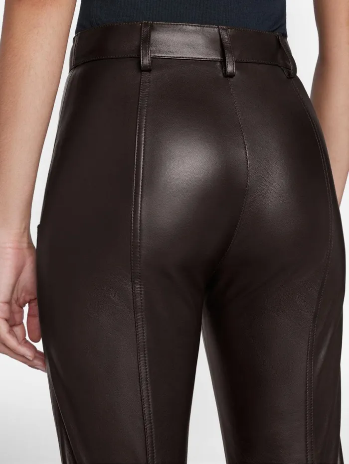 Women Pants FRAME Seamed Leather Pant 8212 Espresso Women Pants FRAME Seamed Leather Pant 8212 Espresso