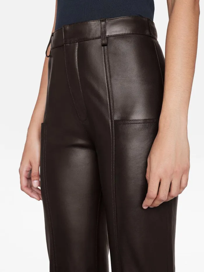 Women Pants FRAME Seamed Leather Pant 8212 Espresso Women Pants FRAME Seamed Leather Pant 8212 Espresso