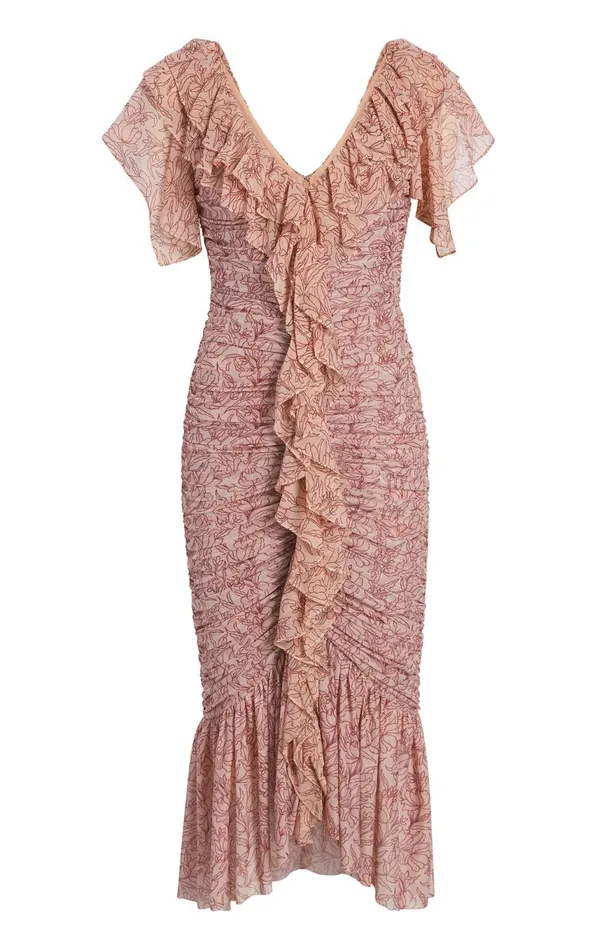 Women Paola Dress Blushermulti Cinq Sept Midi