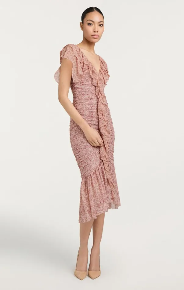 Women Paola Dress Blushermulti Cinq Sept Midi