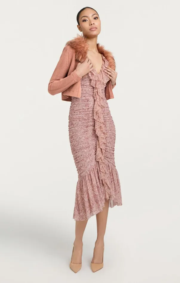 Women Paola Dress Blushermulti Cinq Sept Midi