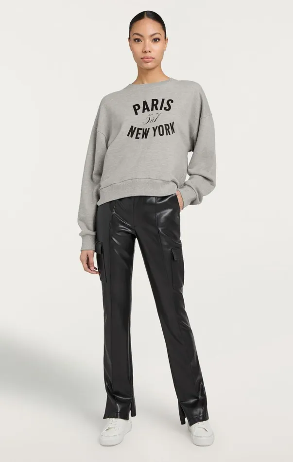 Women Paris New York Brandy Pullover Heathergreyblack Cinq Sept Sweaters and Knits