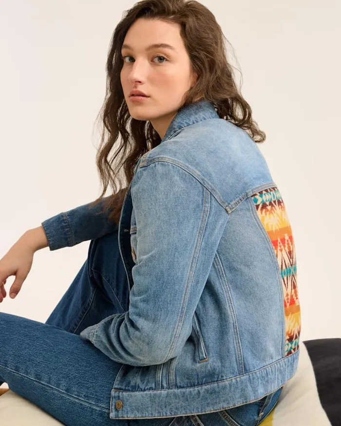 Women PASCO DENIMWOOL JEAN JACKET Pasco Pendleton Jackets and Coats
