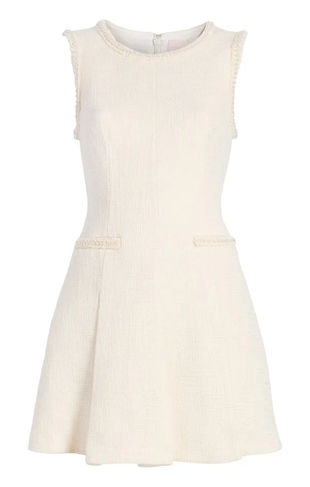 Women Pearl Sleeveless Nova Dress Ivory Cinq Sept Mini