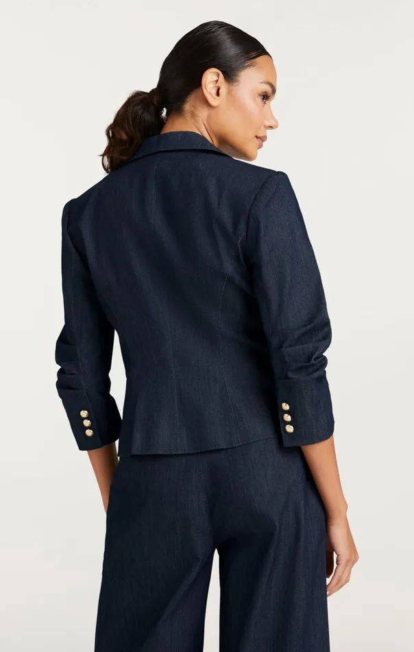 Women Petit Denim Khloe Blazer Indigo Cinq Sept Denim