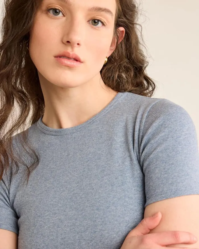 Women PIMA COTTON BABY TEE Heirloom Rose Pendleton Shirts and Blouses