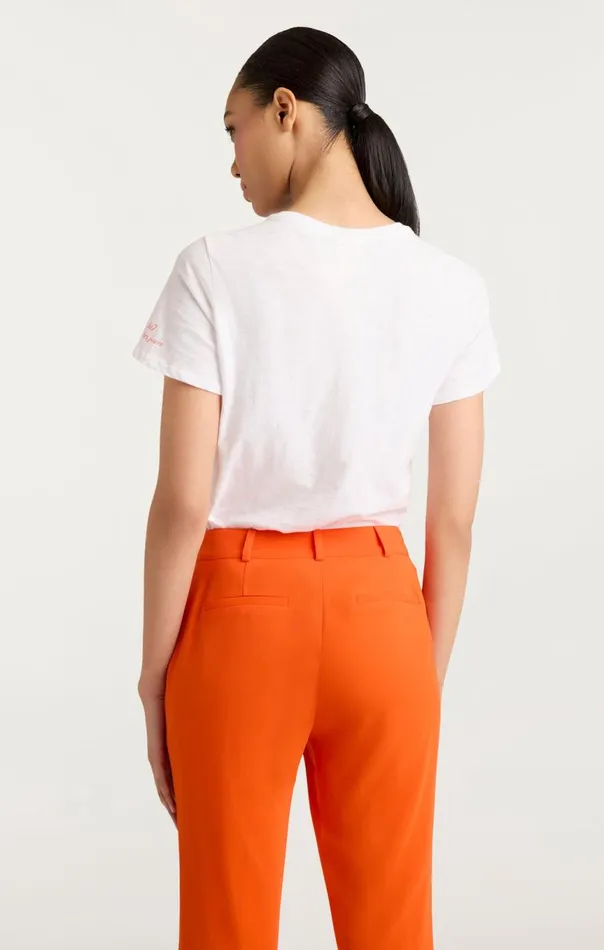 Women Pop Up Merci Merci Merci Tee Whitecherrytomato Cinq Sept Tees